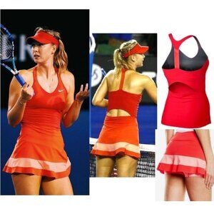 Nwt Nike Maria Sharapova Tennis OUTFIT SET : Skirt Skort (S) & Tank Top (M)